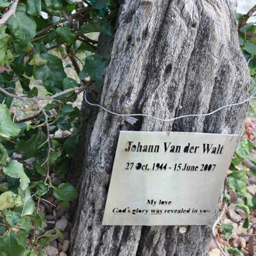 WALT Johann, van der 1944-2007