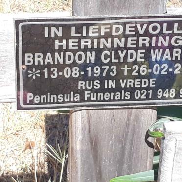 WARNER Brandon Clyde 1973-2021