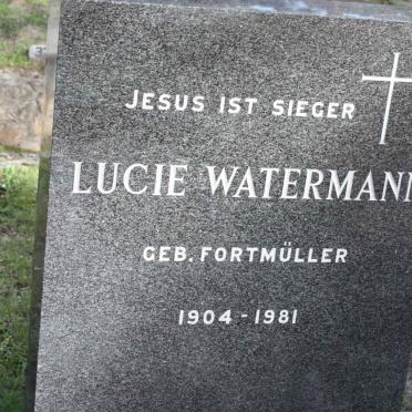 WATERMANN Lucie nee FORTMULLER 1904-1981