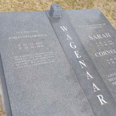 WAGENAAR Cornelius 1919-1978 & Sarah 1922-2004 :: WAGENAAR Johannes Arnold 1951-2016_1