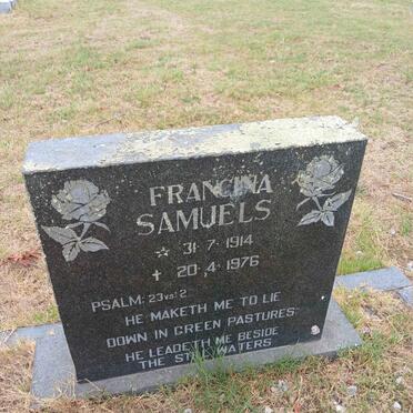 SAMUELS Francina 1914-1976