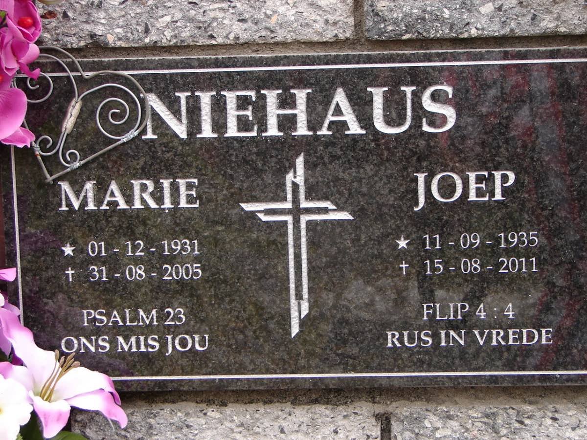 NIEHAUS Joep 1935-2011 & Marie 1931-2005