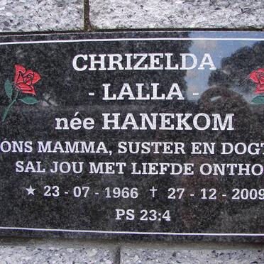 ? Chrizelda nee HANEKOM 1966-2009