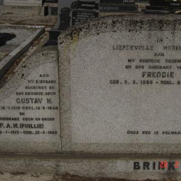 BRINK Freddie 1886-1964 :: BRINK Gustav H. 1919-1948 :: BRINK P.A.M. 1913-1965