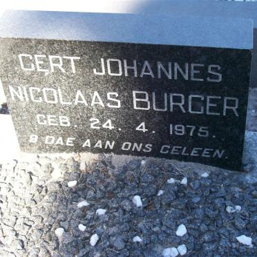 BURGER Gert Johannes Nicolaas 1975-1975