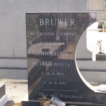 BRUWER Gerhardus Petrus 1933-1981