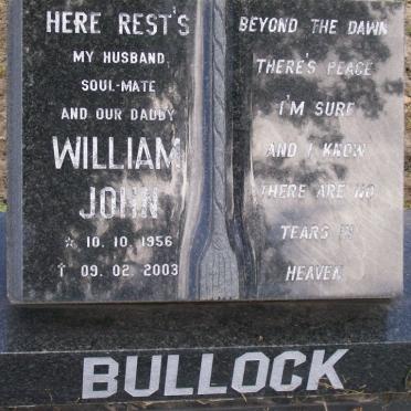 BULLOCK William John 1956-2003
