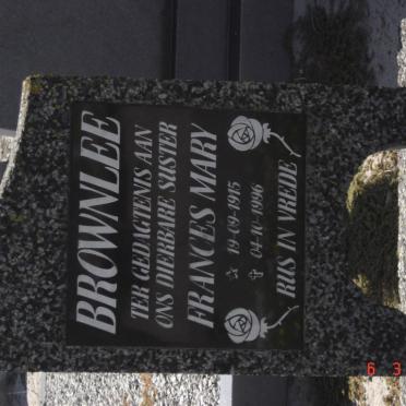 BROWNLEE Frances Mary 1915-1996