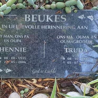 BEUKES Hennie 1925-2006 & Truda 1926-2012