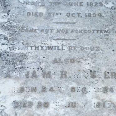 MOSTERT Anna M.H. 1828-1915 