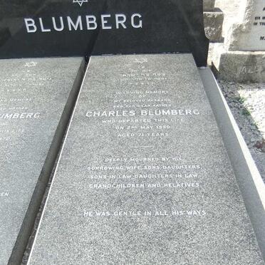 BLUMBERG Charles -1950 &amp; Katie -1970