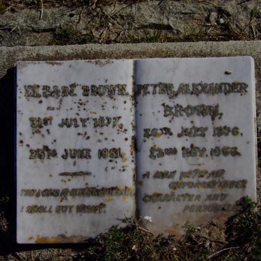 BROWN Peter Alexander 1876-1956 &amp; Elzabe 1877-1951