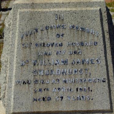 BROADHURST William James -1921