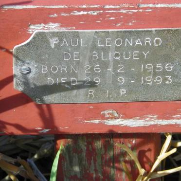 BLIQUEY Paul Leonard, de 1956-1993