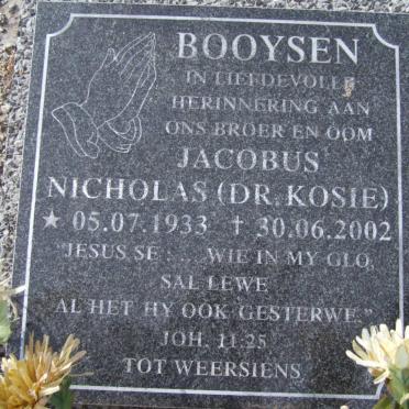 BOOYSEN Jacobus Nicholas 1933-2002