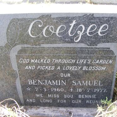 COETZEE Benjamin Samuel 1960-1977
