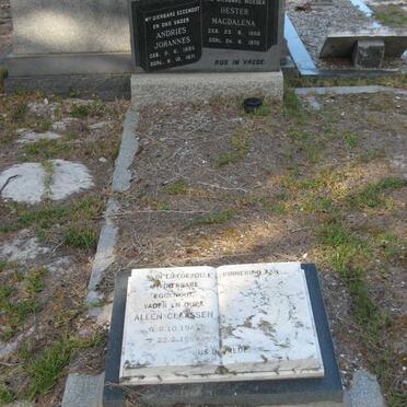 CLAASSEN Andries Johannes 1895-1971 &amp; Hester Magdalena 189?-1976 :: CLAASSEN Allen 194?-19??