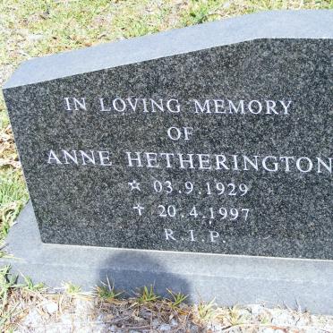 HETHERINGTON Anne 1929-1997