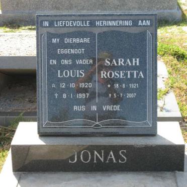 JONAS Louis 1920-1997 &amp; Sarah Rosetta 1921-2007