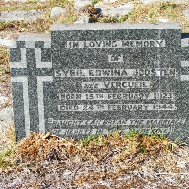 JOOSTEN Sybil Edwina nee VERCUEIL 1923-1944