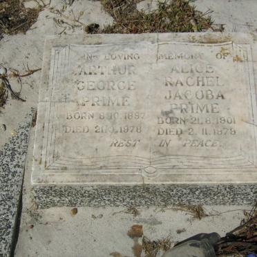 PRIME Arthur George 1897-1978 &amp; Alice Rachel Jacoba 1901-1979