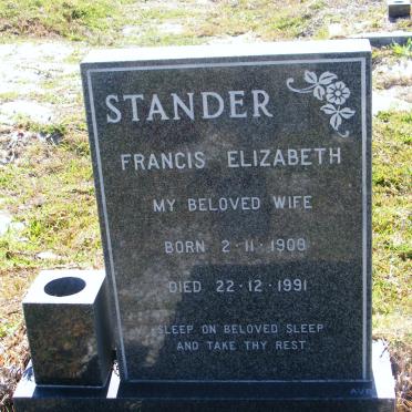 STANDER Francis Elizabeth 1909-1991