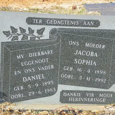 BENCE Daniel 1895-1983 &amp; Jacoba Sophia 1898-1992