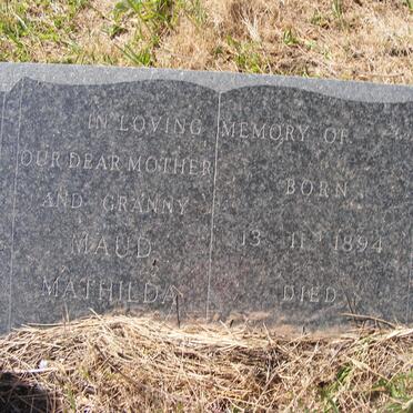 ? Maud Mathilda 1894-