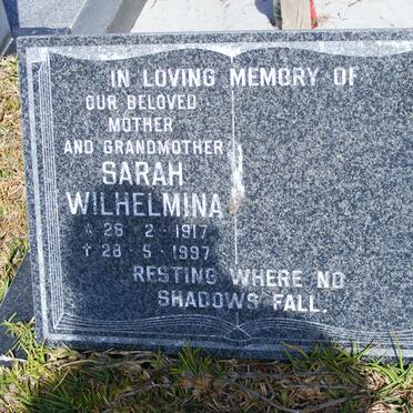 ALBERTUS Sarah Wilhelmina 1917-1997