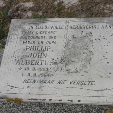 ALBERTUS Phillip John Albertus 1920-1984