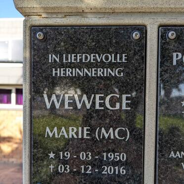 WEWEGE M.C. 1950-2016