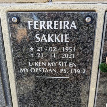 FERREIRA Sakkie 1951-2021