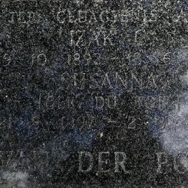 POLL Izak C., van der 1892-1985 &amp; Susanna du TOIT 1897-1989