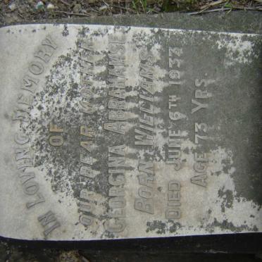 ABRAHAMSE Georgina nee WILLIAMS -1933