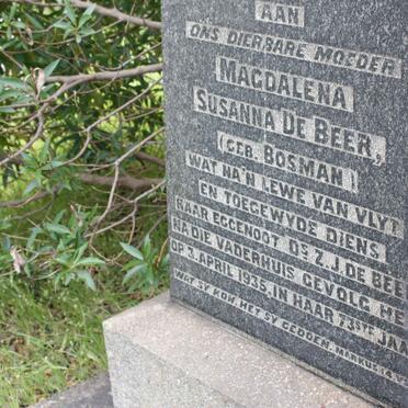 BEER Magdalena Susanna, de nee BOSMAN -1935