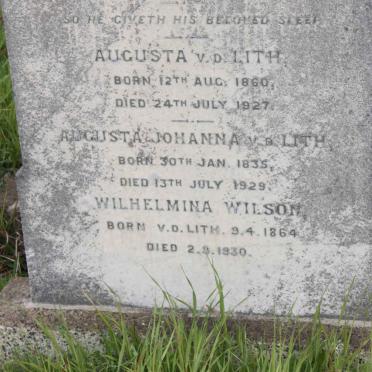 LITH Augusta, v.d. 1860-1927 :: V.D. LITH Augusta Johanna 1835-1929 :: WILSON Wilhelmina nee V.D. LITH 1864-1930
