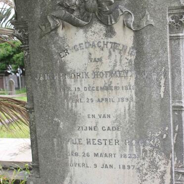 HOFMEYR Jan Hendrik 1819-1893 &amp; J.E. Hester ROOS 1823-1897