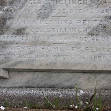 PENTZ Anna Hermina nee STIGLINGH -1896 :: PENTZ Henry Home Ley -1846-1902