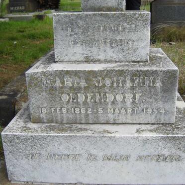 OLDENDORF Maria Johanna 1862-1954
