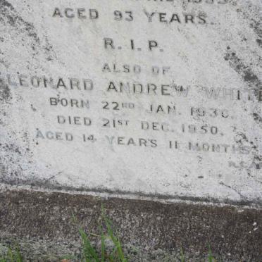 WHITE Leonard Andrew 1930-1950