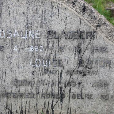 SLABBER Rosaline 1882-1912 :: EATON Louise nee SLABBER 1891-1913