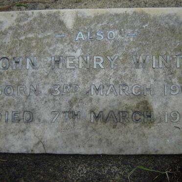 WINTER John Henry 1904-1955