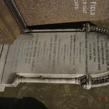 COURTIS John Humphries -1889, COURTIS Emma Elizabeth -1930, COURTIS Richard Arthur 1879-1943, COURTIS Winifred Annie 1883-1957