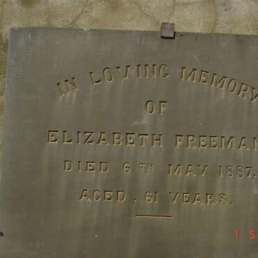 FREEMAN Elizabeth -1887