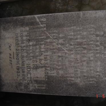 HOETS Dulcie Amy 1895-1902 :: HOETS Amy -1917 :: HOETS ? Christina 1866-1933