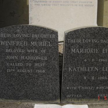 HARROWER Winifred Muriel -1968 :: HARROWER Marjorie Eileen -1966 :: HARROWER Kathleen Leonie -1966