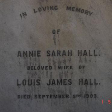 HALL Annie Sarah -1903