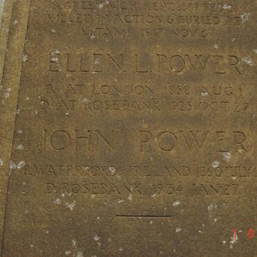 POWER John 1860-1934 &amp; Ellen L. 1858-1925
