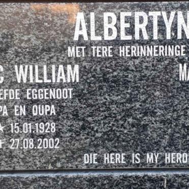 ALBERTYN Eric William 1928-2002 &amp; Maria Hendrika Magdalena 1928-2021