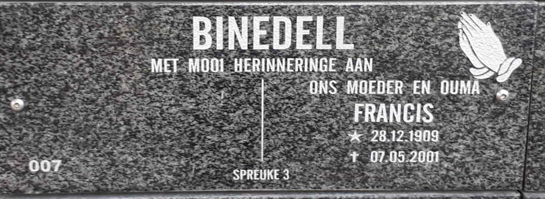 BINEDELL Francis 1909-2001